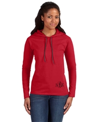 Personalized Ladies' Lightweight Long-Sleeve Hooded T-Shirt ...